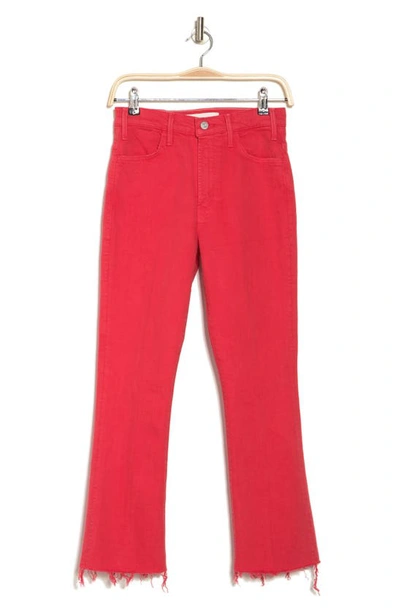 Shop Mother The Hustler Tie-dye Ankle Cut Jeans In Mars Red