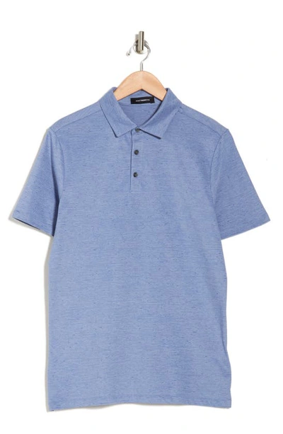 Shop Westzeroone Francis Short Sleeve Polo In Dover Blue