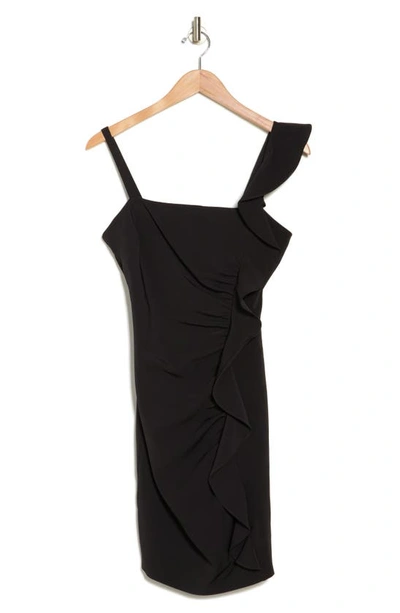 Shop Guess Gab Ruffled Bodycon Dress In Black
