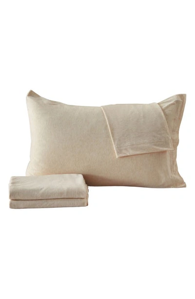 Shop Woven & Weft Jersey Knit Sheet Set In Oatmeal