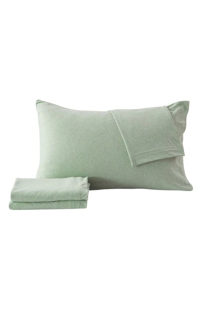 Shop Woven & Weft Jersey Knit Sheet Set In Green