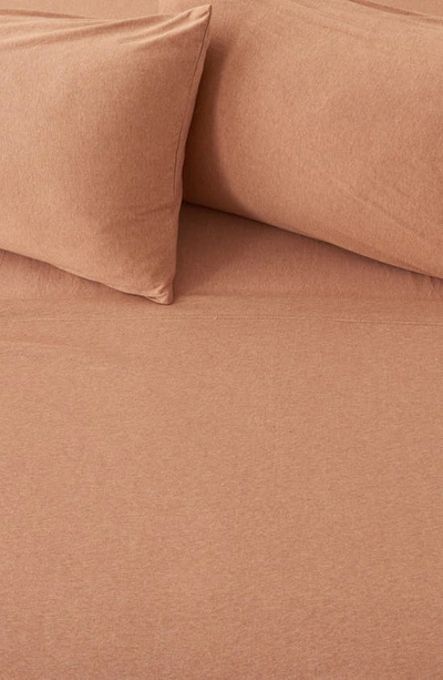 Shop Woven & Weft Jersey Knit Sheet Set In Terracotta Clay