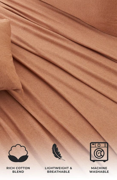 Woven & Weft Jersey Knit Sheet Set In Terracotta Clay