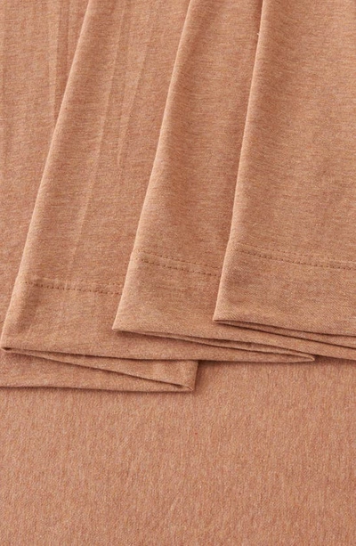 Shop Woven & Weft Jersey Knit Sheet Set In Terracotta Clay