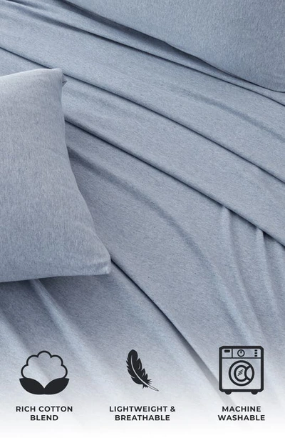 Woven & Weft Jersey Knit Sheet Set In Sky Blue