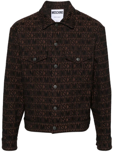 Shop Moschino Jackets In Brown