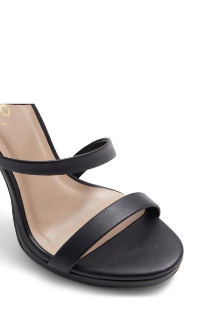 Shop Aldo Katswirl Ankle Wrap Platform Sandal In Black