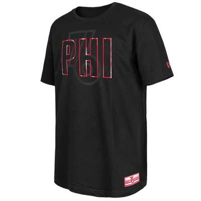 Shop New Era Black Philadelphia 76ers 2023/24 City Edition Elite Pack T-shirt