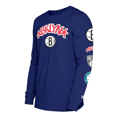 Shop New Era Blue Brooklyn Nets 2023/24 City Edition Long Sleeve T-shirt
