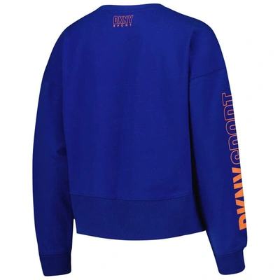 Shop Dkny Sport Royal New York Mets Lily V-neck Pullover Sweatshirt