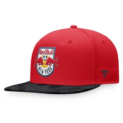 Shop Fanatics Branded Red New York Red Bulls Iconic Defender Snapback Hat