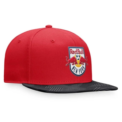 Shop Fanatics Branded Red New York Red Bulls Iconic Defender Snapback Hat