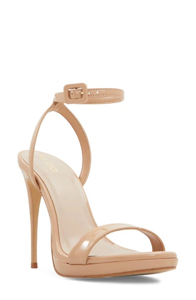 Shop Aldo Kat Stiletto Sandal In Dark Beige