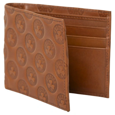 Shop Lusso Boston Celtics Strata Bi-fold Wallet In Brown