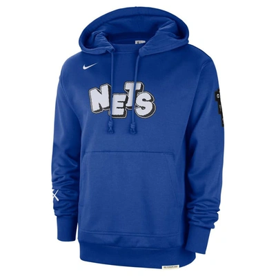 Shop Nike Blue Brooklyn Nets 2023/24 City Edition Courtside Standard Issue Pullover Hoodie