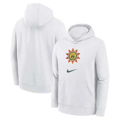 Shop Nike Youth  White San Antonio Spurs 2023/24 City Edition Essential Pullover Hoodie