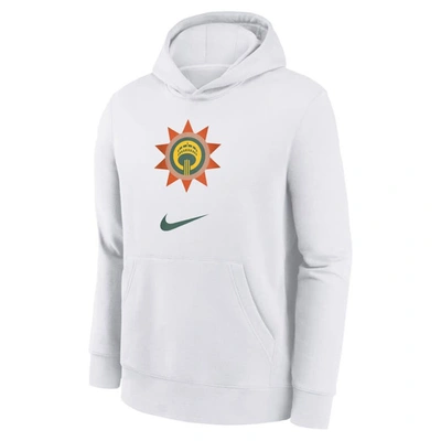 Shop Nike Youth  White San Antonio Spurs 2023/24 City Edition Essential Pullover Hoodie