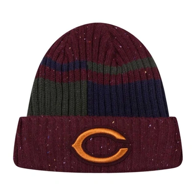 Shop Pro Standard Burgundy Chicago Bears Speckled Cuffed Knit Hat