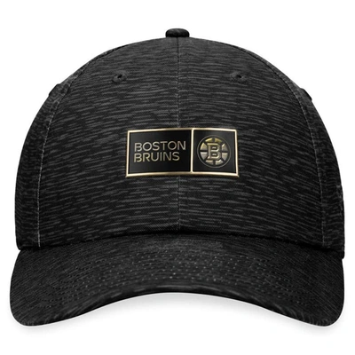 Shop Fanatics Branded  Black Boston Bruins Authentic Pro Road Adjustable Hat