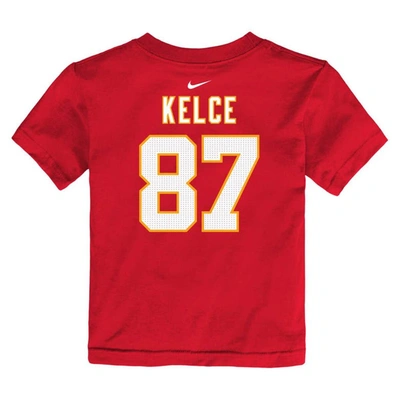 Shop Nike Toddler  Travis Kelce Red Kansas City Chiefs Player Name & Number T-shirt