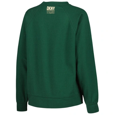 Shop Dkny Sport Hunter Green Milwaukee Bucks Regina Raglan Pullover Sweatshirt