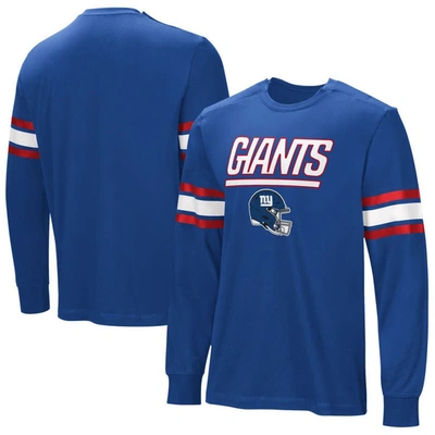 Shop Nfl Royal New York Giants Hands Off Long Sleeve Adaptive T-shirt