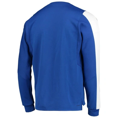 Shop Adidas Originals Adidas Royal Kansas Jayhawks Sideline Reverse Retro Aeroready Pullover Sweatshirt