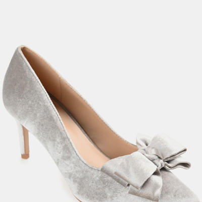 Shop Journee Collection Women's Crystol Pump In Grey