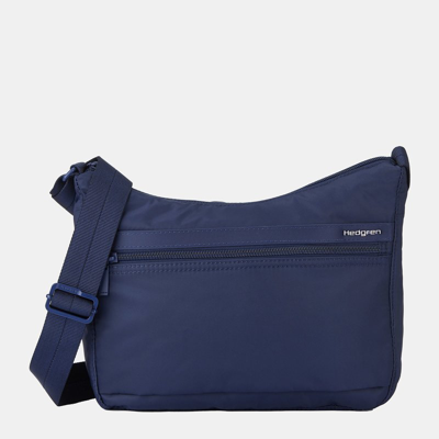 Shop Hedgren Harper's Rfid Shoulder Bag Total Eclipse In Blue