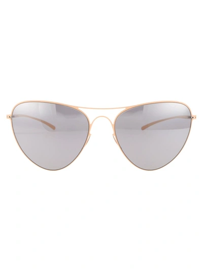 Shop Mykita Sunglasses In 221 E9 Nude Warm Grey Flash