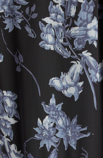Shop Cinq À Sept Jalen Floral Print Long Sleeve Minidress In Black Multi