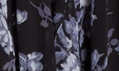 Shop Cinq À Sept Jalen Floral Print Long Sleeve Minidress In Black Multi