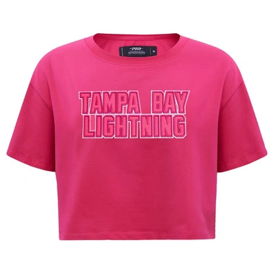 Shop Pro Standard Tampa Bay Lightning Triple Pink Cropped Boxy T-shirt