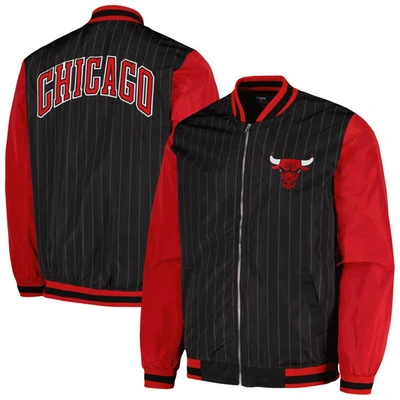 Shop Jh Design Black Chicago Bulls Full-zip Bomber Jacket