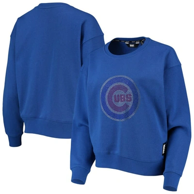 Shop Dkny Sport Royal Chicago Cubs Carrie Pullover Sweatshirt