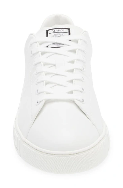 Shop Versace Barocco Greca Jacquard Low Top Sneaker In 2w320-white White