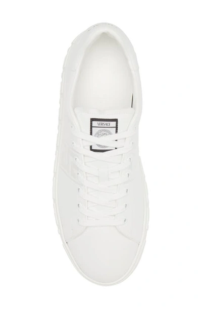 Shop Versace Barocco Greca Jacquard Low Top Sneaker In 2w320-white White