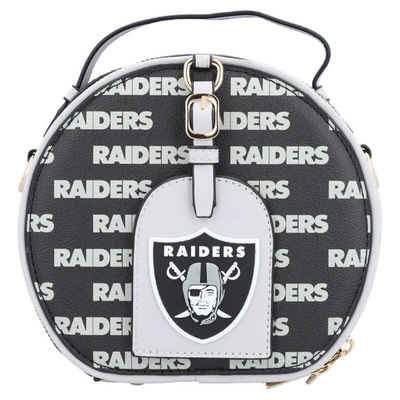 Shop Cuce Las Vegas Raiders Repeat Logo Round Bag In Black