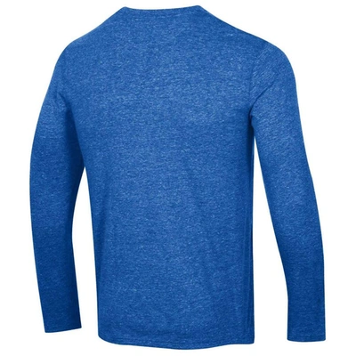 Shop Champion Heather Royal New York Islanders Multi-logo Tri-blend Long Sleeve T-shirt