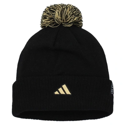 Shop Adidas Originals Adidas Black Vegas Golden Knights Cold.rdy Cuffed Knit Hat With Pom