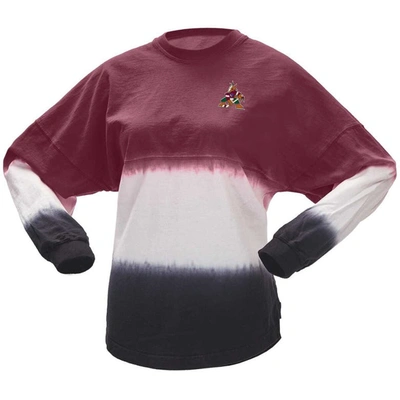 Shop Spirit Jersey Fanatics Branded Garnet/black Arizona Coyotes Ombre Long Sleeve T-shirt