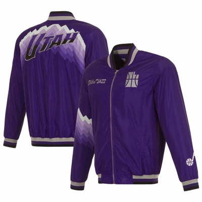 Shop Jh Design Purple Utah Jazz 2023/24 City Edition Nylon Full-zip Bomber Jacket