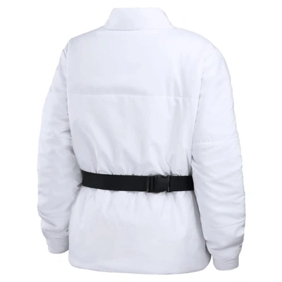 Wear By Erin Andrews White Atlanta Falcons Packaway Full-zip Puffer Jacket In White