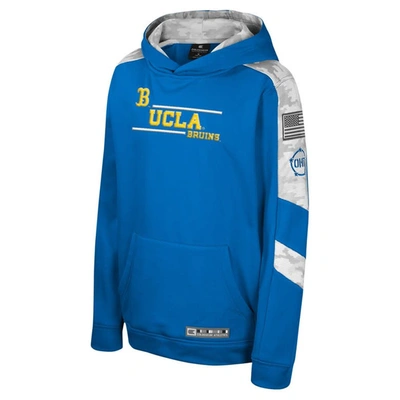 Shop Colosseum Youth  Blue Ucla Bruins Oht Military Appreciation Cyclone Digital Camo Pullover Hoodie