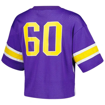 Shop Established & Co. Purple Lsu Tigers Fashion Boxy Cropped Football Jersey