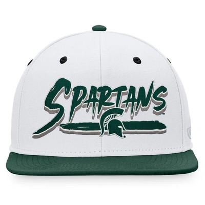 Shop Top Of The World White/green Michigan State Spartans Sea Snapback Hat