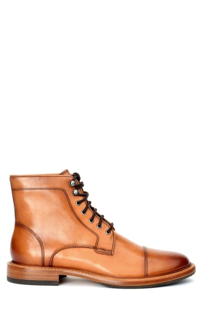 Warfield & Grand Ballast Cap Toe Lace-up Boot In Honey
