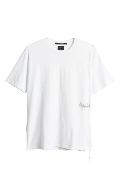 Shop Ksubi Krystal Embellished Kash Logo Cotton T-shirt In White