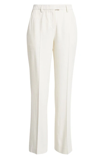 Shop Etro Slub Texture Straight Leg Pants In Cotton