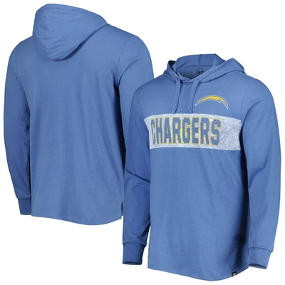 Shop 47 ' Powder Blue Los Angeles Chargers  Field Franklin Hooded Long Sleeve T-shirt